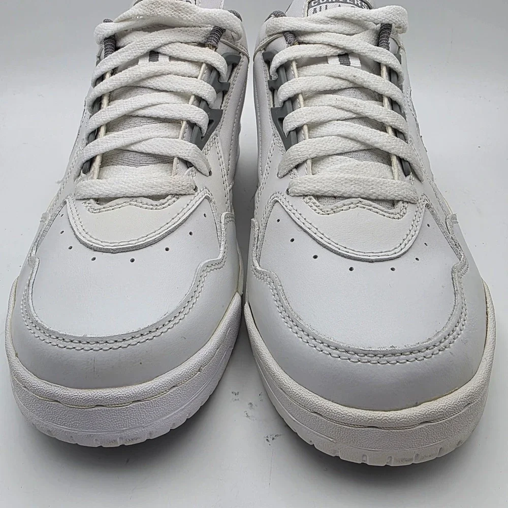 Retro Converse Mens Sneakers 8.5  Court Low White Gray Shoes 80s 90s - Picture 3 of 16